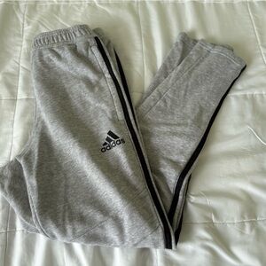Adidas men’s 3 stripe Cotton Joggers zip bottoms